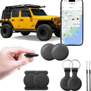 جهاز تتبع سيارة GPS مخفي مغناطيسي بدون اشتراك متوافق مع iOS وAndroid مع بطارية تدوم 360 يوم وعبوة قطعتين