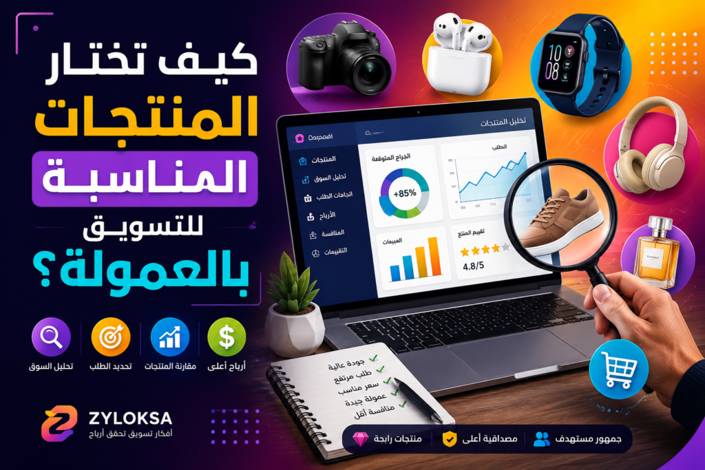 اختيار المنتجات المناسبة للتسويق بالعمولة من خلال تحليل البيانات واتجاهات السوق لتحقيق أرباح أعلى.