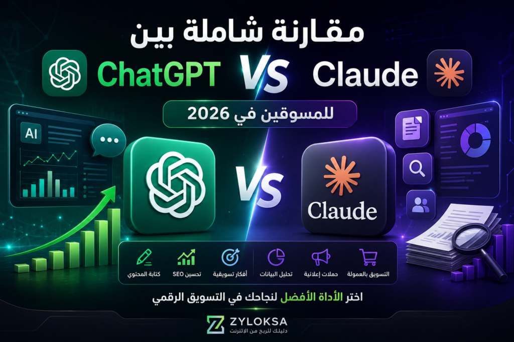 مقارنة ChatGPT وClaude للمسوقين وصناع المحتوى في 2026.